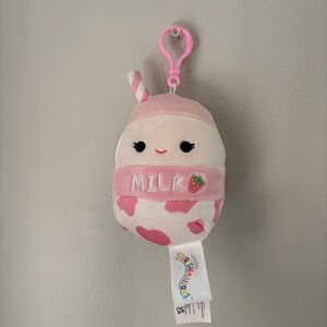 Amelie the Strawberry Milk 3” Squishmallow Clip On 2023